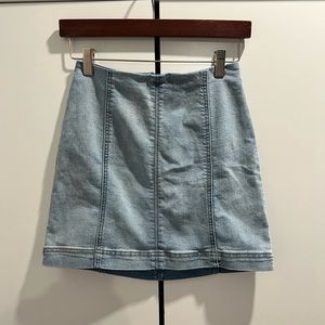 Jean mini skirt with zipper